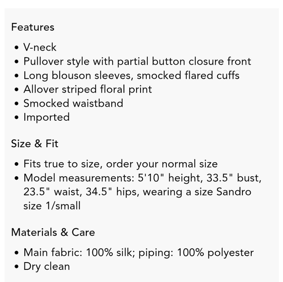 Sandro Karma Printed Mini Floral Button Down Long Sleeve Silk Dress - Picture 11 of 12